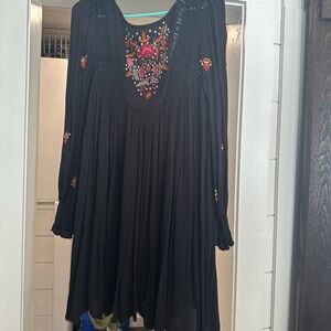 Black Embroidered Dress